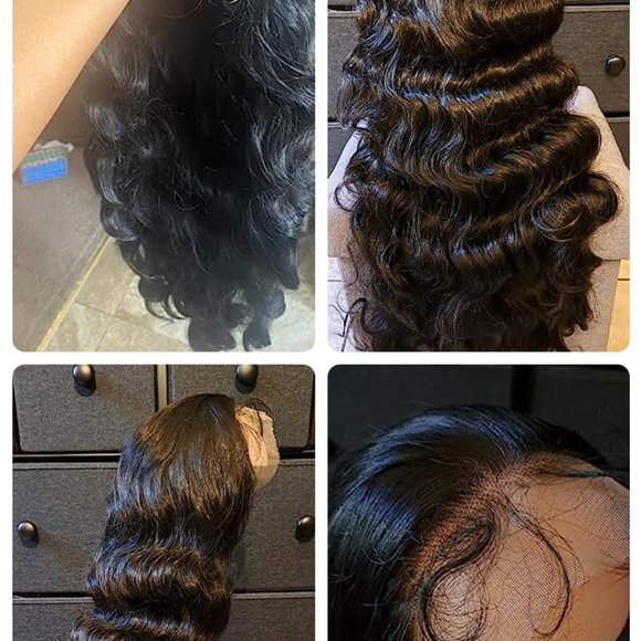 Black Body Wave Lace Front Wig main image 4